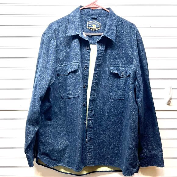 Freedom Foundry Long Sleeve Button Down Blue Speckled Men’s Shirt Size XXL - Picture 1 of 12